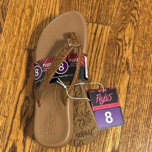 Flojos Women's Tan Floral Sandals